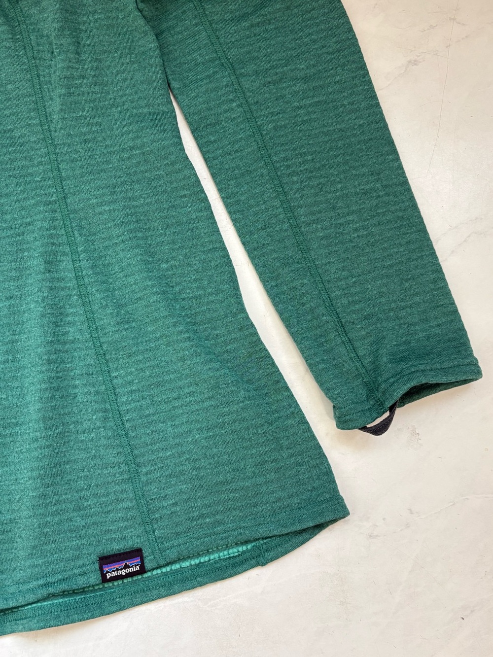 Patagonia Womens Small Teal Blue Thermal Weight Capilene Baselayer Travel Hiking - Picture 5 of 7
